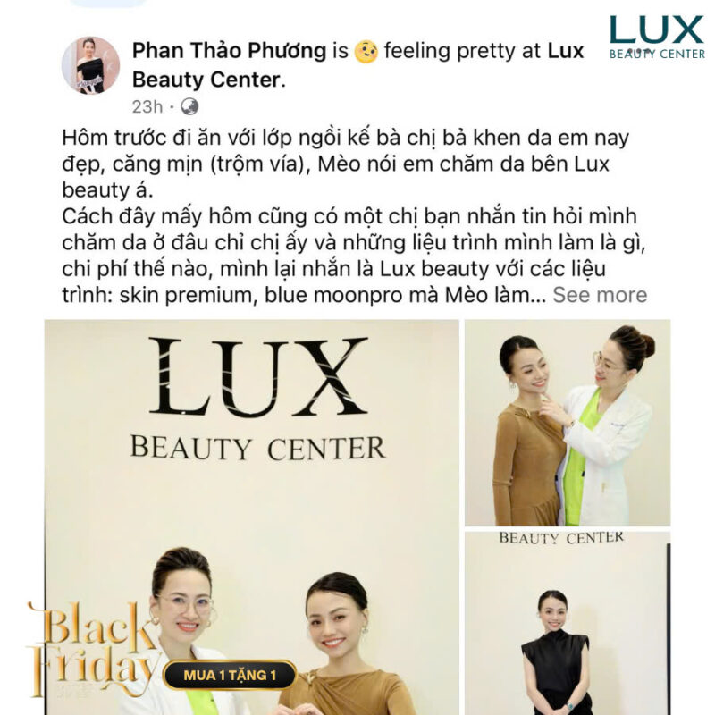 Phan Thảo Phương check in tham gia chương trình Black Friday tại Lux