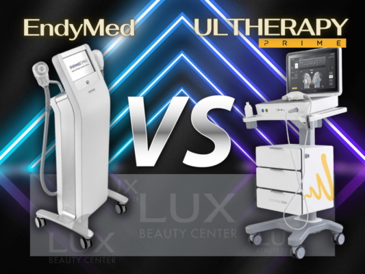 hifnht hiết bị và chữ Endymed Vs Ultherapy Prime