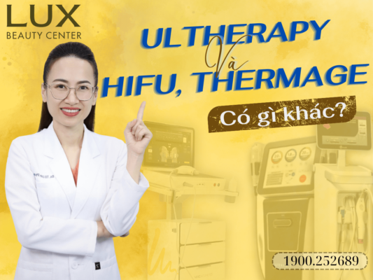 hình người và hình thiết bị và chữ kinh nghiệm làm ultherapy