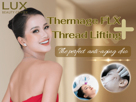 hình người và chữ Combining Thermage With Face Lifting Threads: The Perfect Anti-Aging Duo