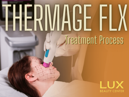 hình người va fhinhf thiết bị và chữ Thermage Lifting Treatment Process: From Preparation To Aftercare