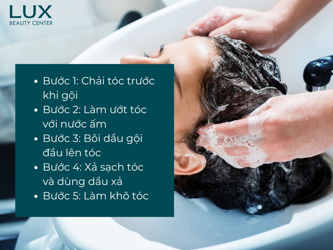 Các bước gội đầu đúng chuẩn