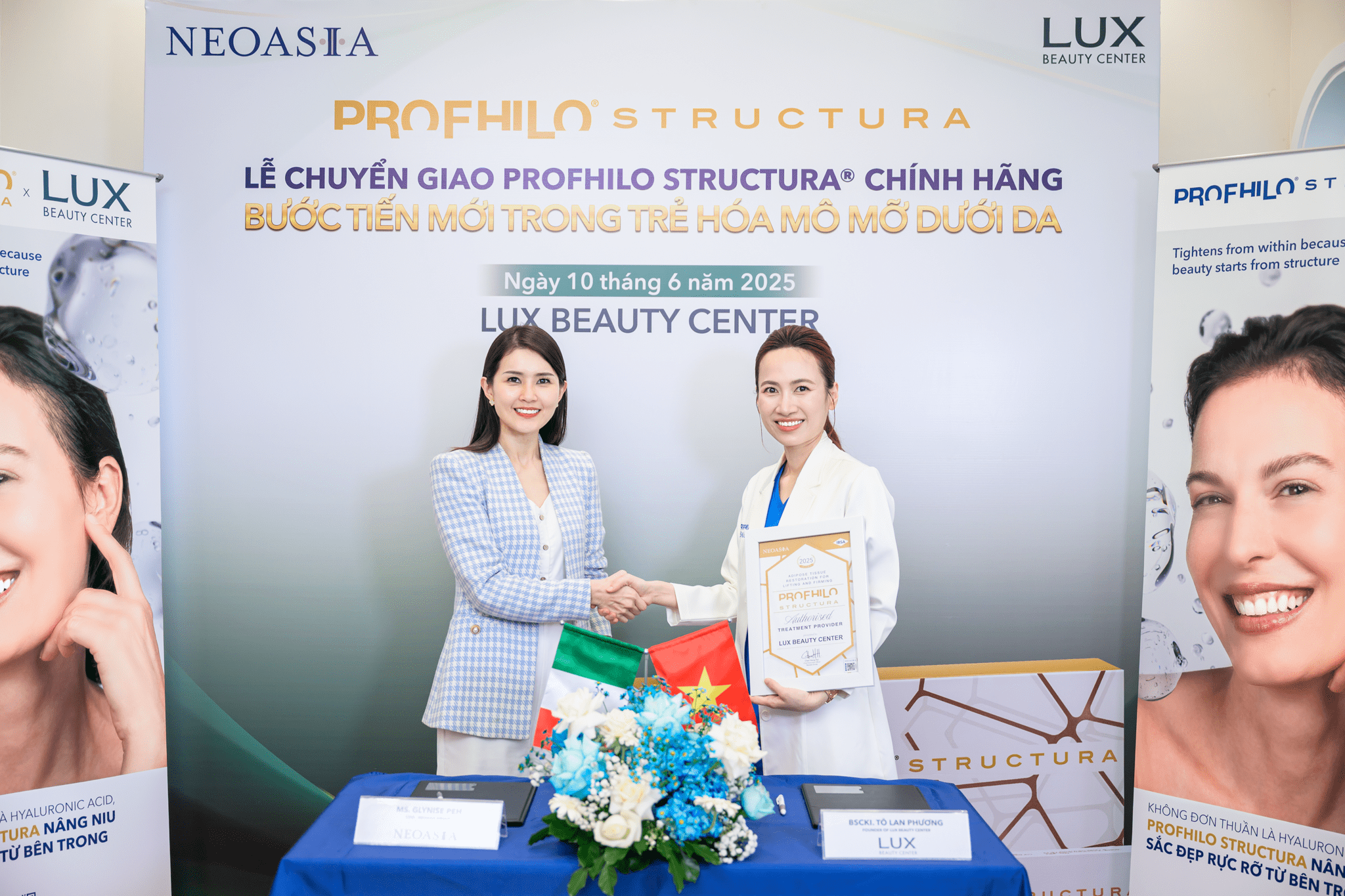 hình chuyển giao profhilo của bác sĩ và đại diện