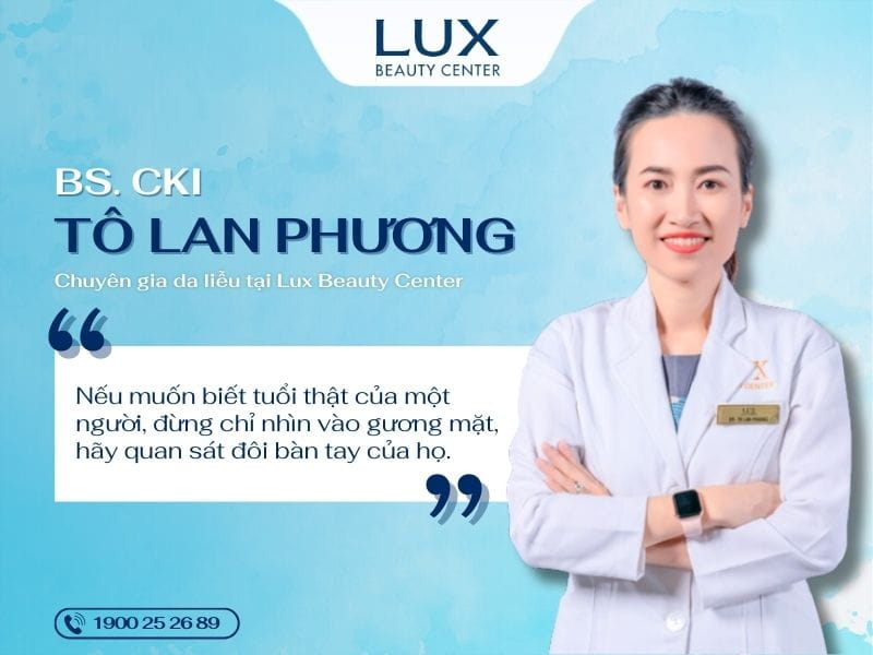 hình bác sĩ và chữ trẻ hóa da tay