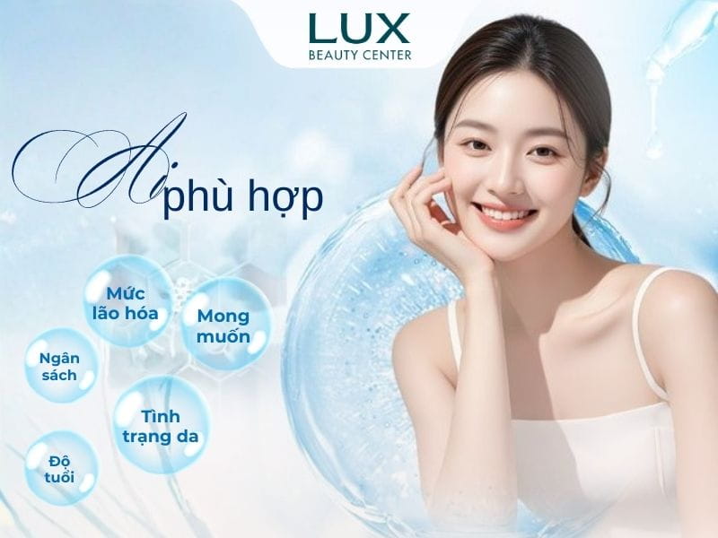 hình cô gái và chữ ai phù hợp với trẻ hóa da