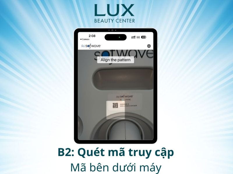 hình quét mã QR code truy cập website sofwave để kiểm tra máy có phải chính hãng không