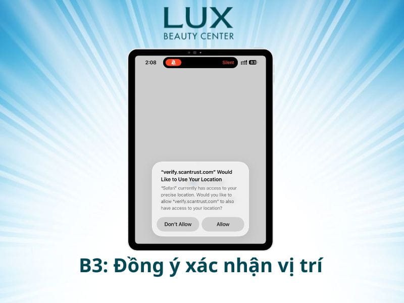 hình cho phép website xác nhận vị trí