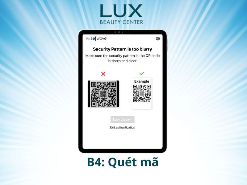 hình quét mã QR để truy cập website sofwave để kiểm tra máy có phải chính hãng không