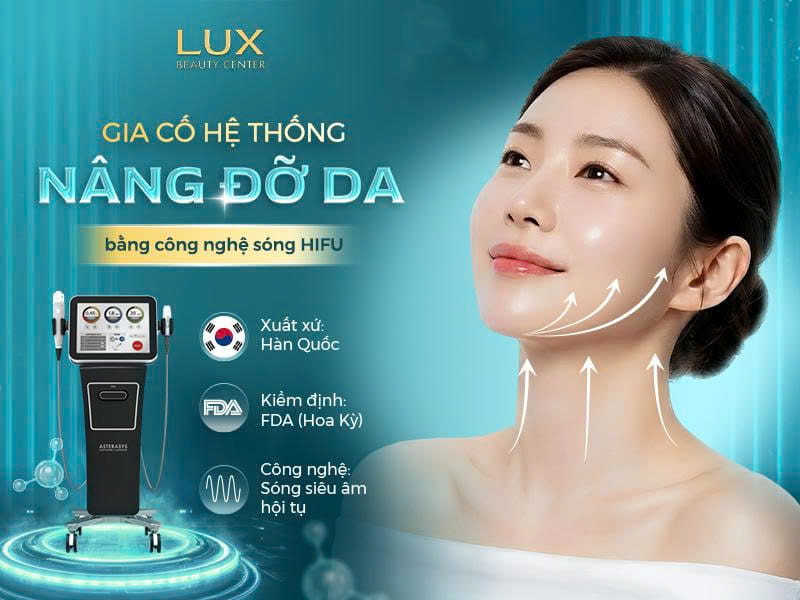 hình cô gái và máy nâng cơ hifu và chữ