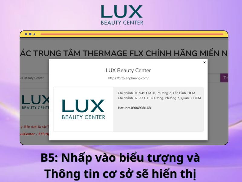 hình mô tả cách kiểm tra cơ sở có máy thermage flx chính hãng