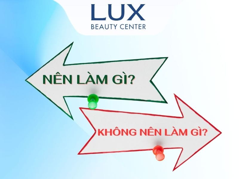 hình mô tả nên và không nên làm gì sau khi tiêm profhilo và profhilo structura